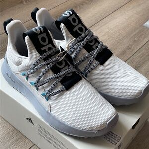 Adidas Lite Racer Adapt 5.0 Sneakers - White, Gray and Teal